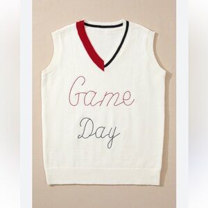 Charming Charlie GAME DAY V-Neck Sweater Vest